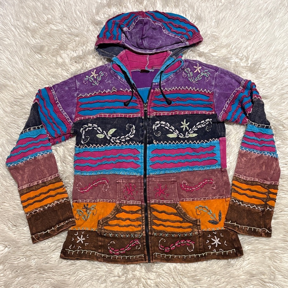 Colorful Patchwork Hoodie